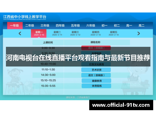 河南电视台在线直播平台观看指南与最新节目推荐